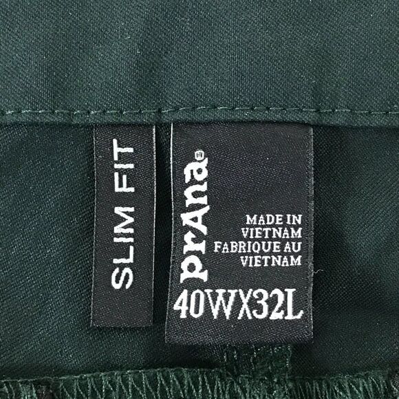 prAna Eagle Ray Pant Men's Size 40x32 Green Slim Fit Casual Outdoor Trail UPF 50 - Picture 10 of 13